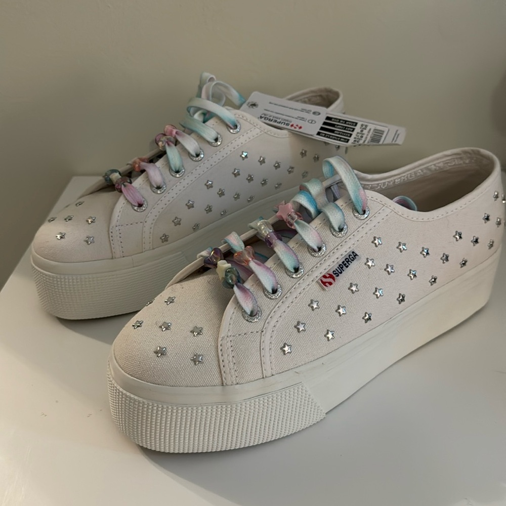 Superga Fantasia Silver Star Platform Sneakers